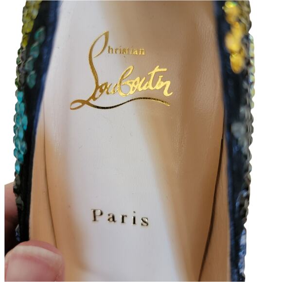 Christian Louboutin Arletta Crystal Suede Pumps US 10 IT 40 Multicolor - Picture 6 of 11